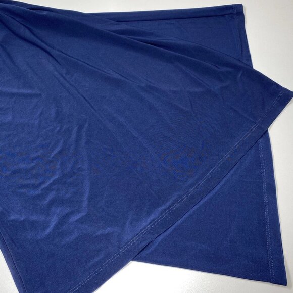 Vince Camuto Women’s Twist Front Jersey Jumpsuit Size L Navy Blue V-Neck - Picture 2 of 8